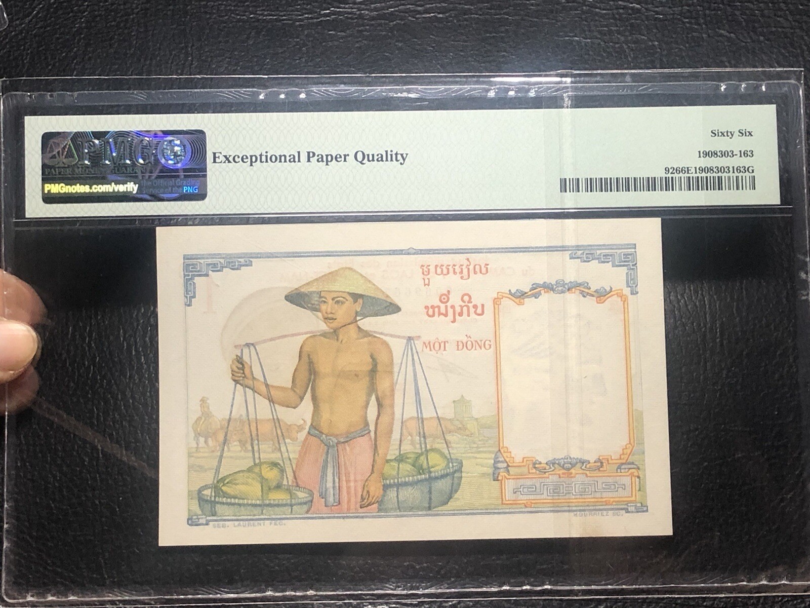 1 Piastre Indochine Banknote 1953 PMG-66 Original Vintage Rare_LDP Shop.