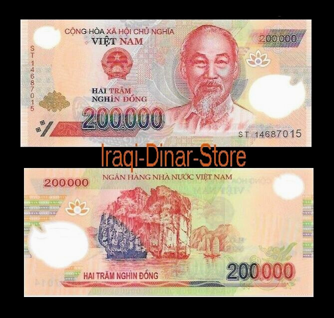 750,000 Vietnam Dong – 1 500,000 1 200,000 & 1 50,000 Notes Unc Foreign Currency