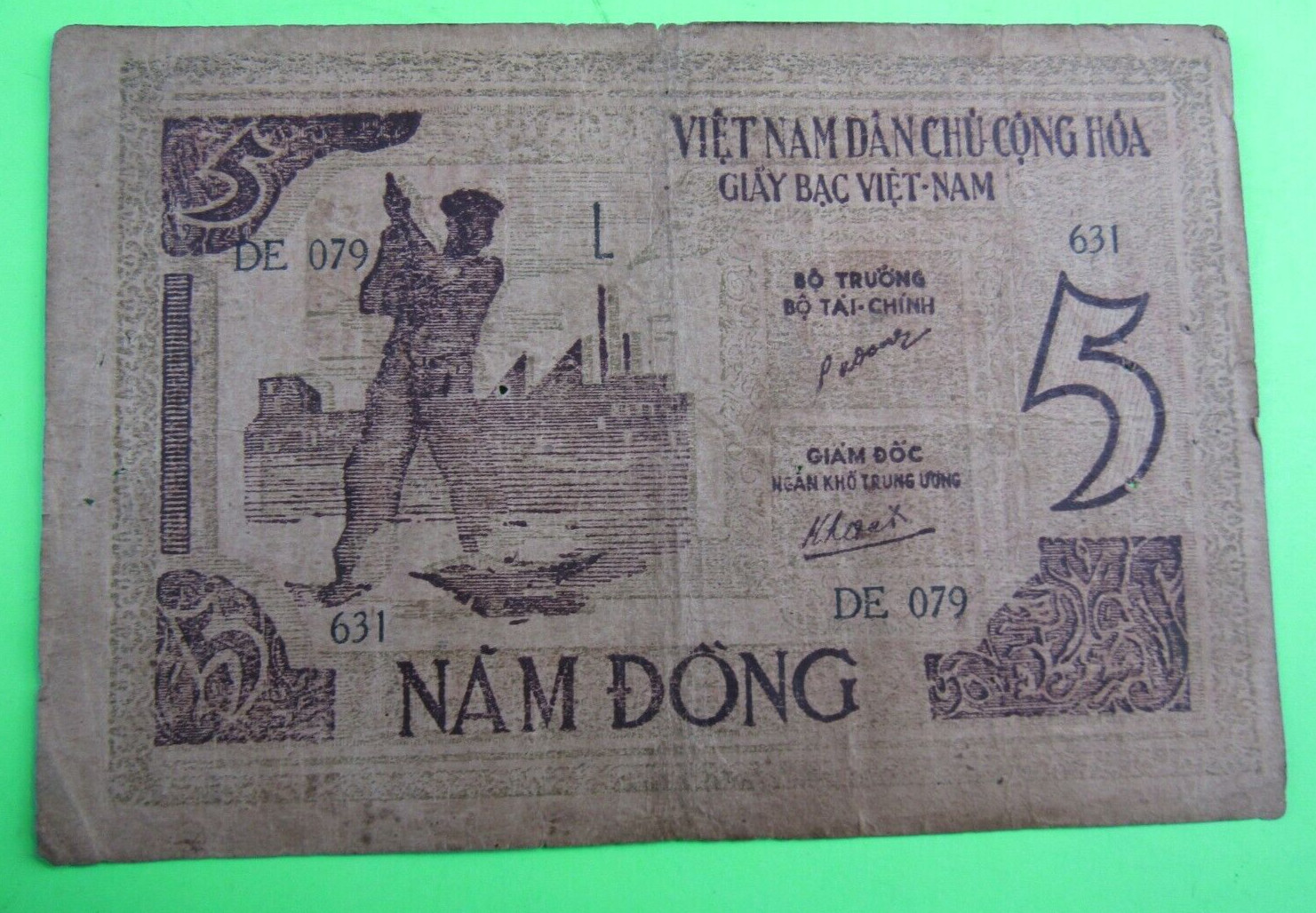 VIET NAM , 5 DONG,P#3, HCM @ L, ND(1946)