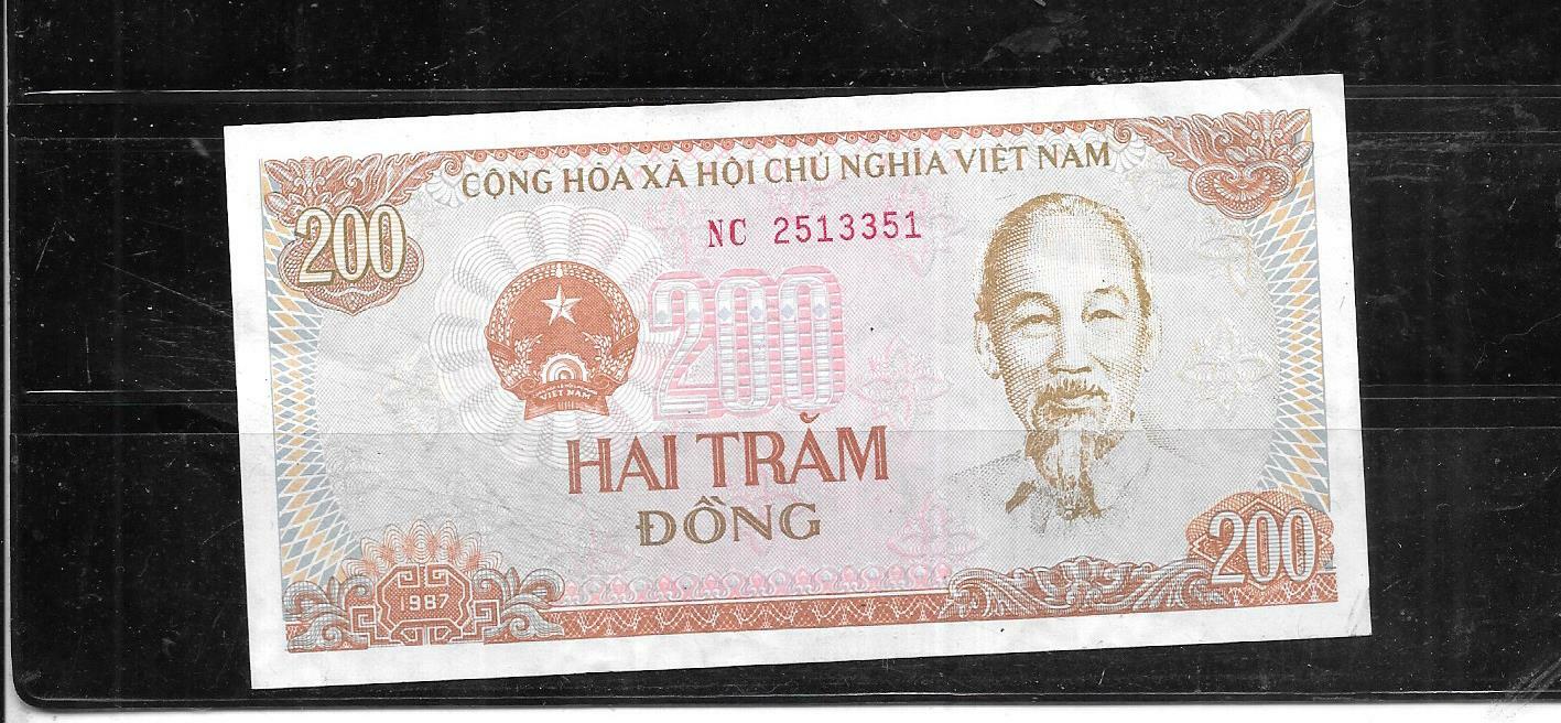 VIETNAM LOT #100a 200 DONG 50 PCS VF-XF CIRC OLD BANKNOTE PAPER MONEY NOTE BILL