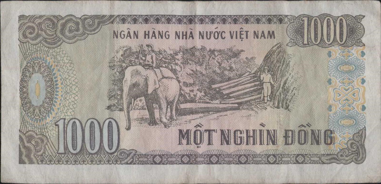 (N28-57) 1998 Vietnam 1000 Dong Bank note (BG)