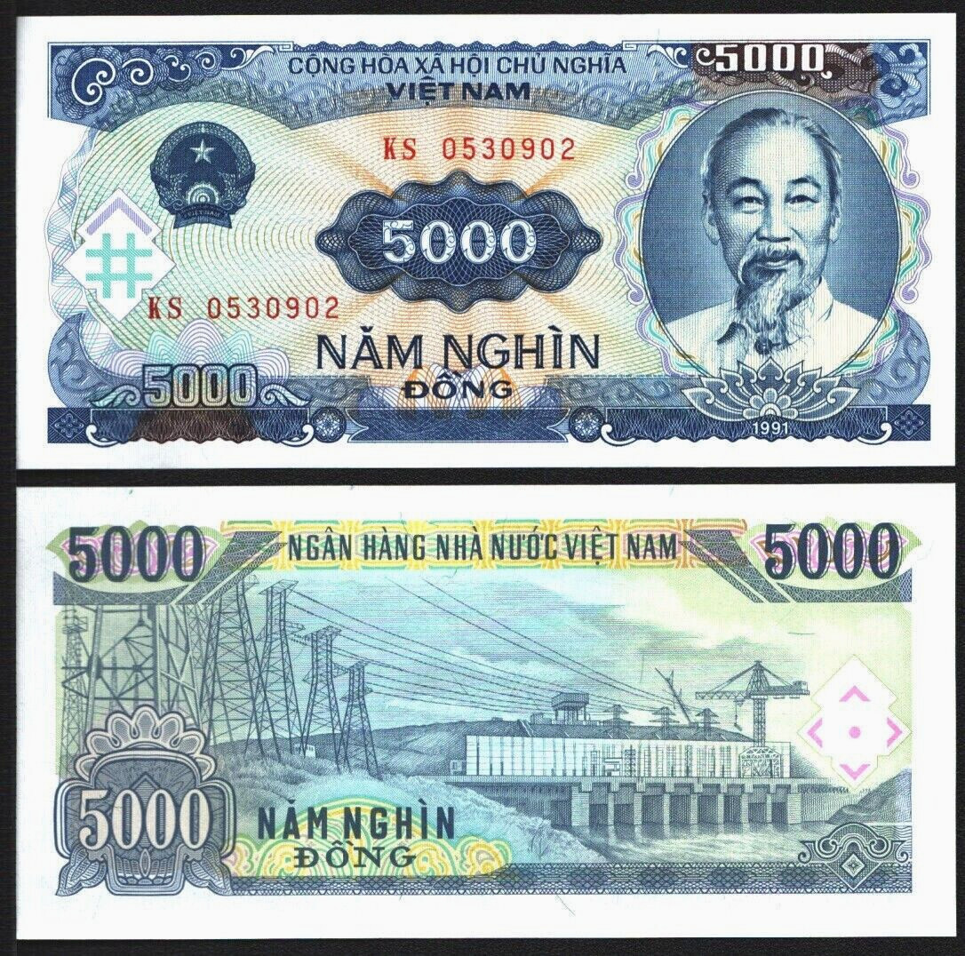 Vietnam Dong Collectors Set Of 11Notes 200 Dong to 500,000 Dong Foreign Currency
