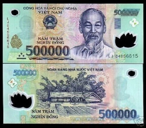 VIETNAM 500000 DONG P-124 2004 x 1 Pcs POLYMER XF-AUNC Currency 500,000 BANKNOTE