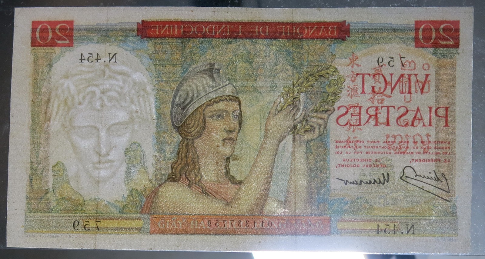 French Indochina 20 Piastres ND (1949) Pick 81a. High grade.