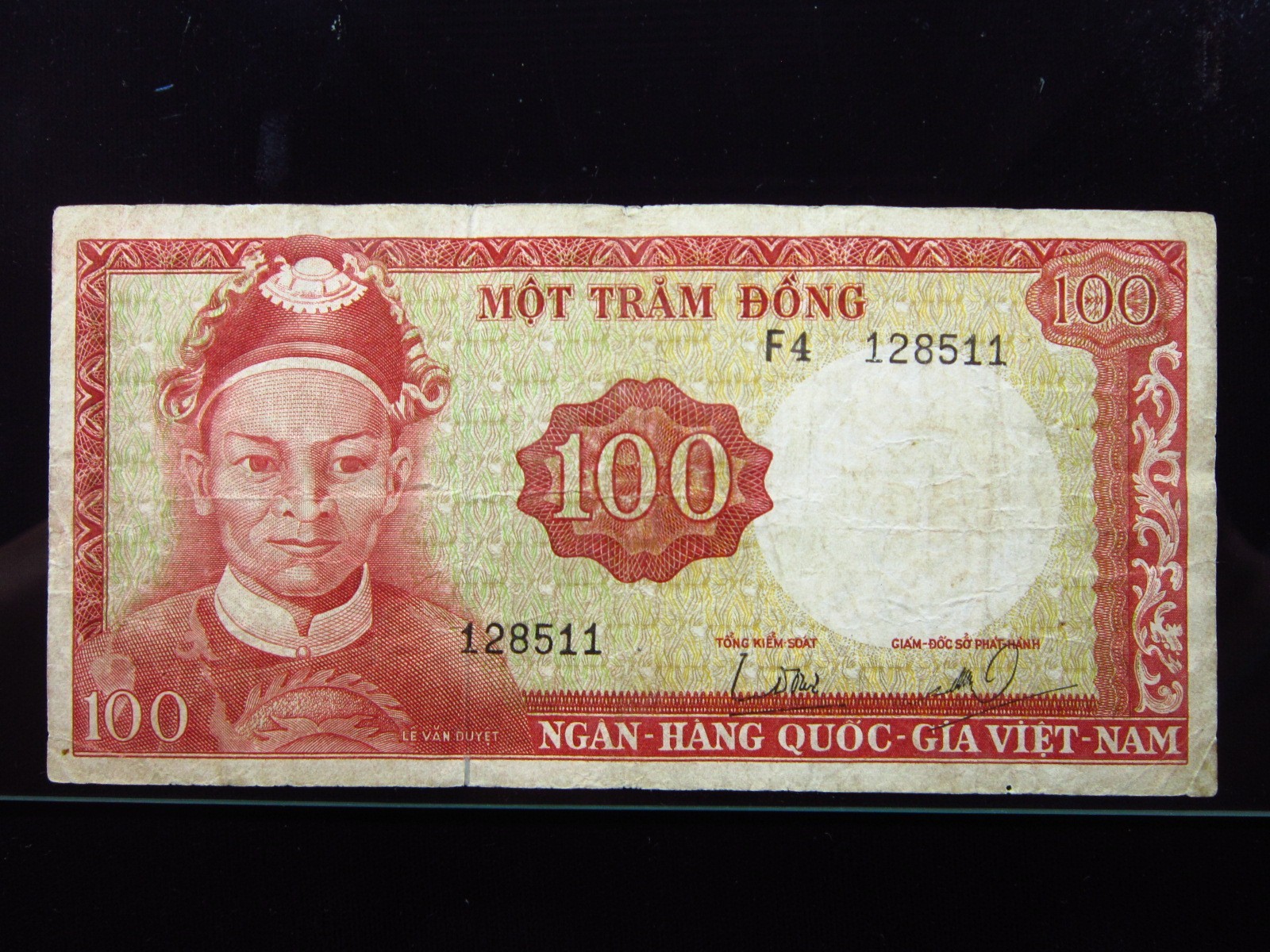 South Vietnam 100 Dong ND 1966 P19 Le Van Duyet i8511 National Bank Việt Nam