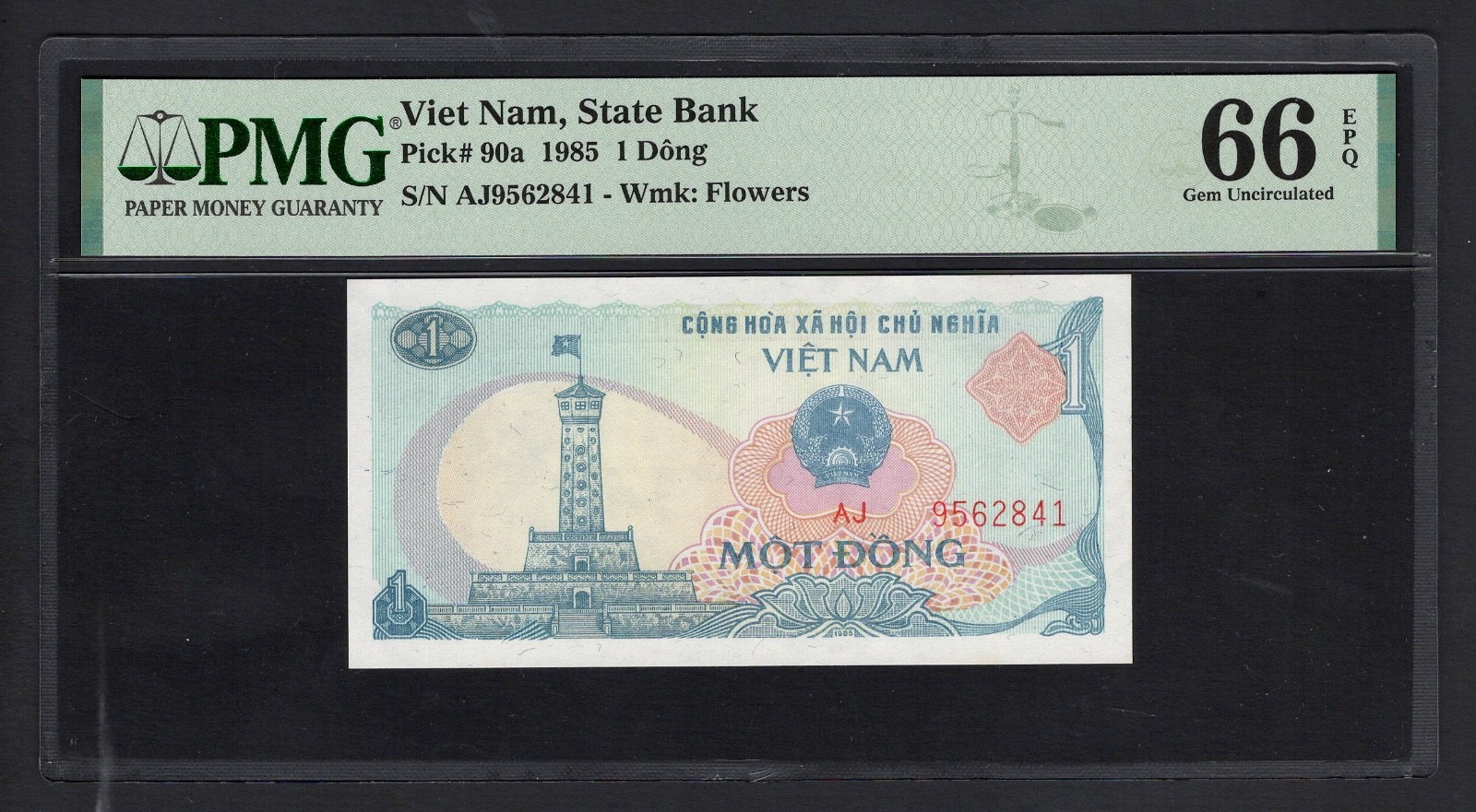 Viet Nam 1 Dong 1985 P90a Uncirculated Grade 66
