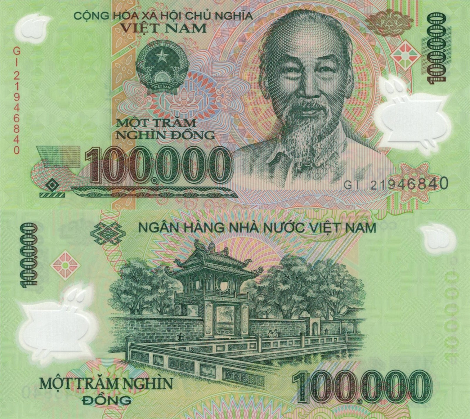 Vietnam/Viet Nam 100000 Dong (2021) – Ho Chi Minh/Polymer/p122o UNC