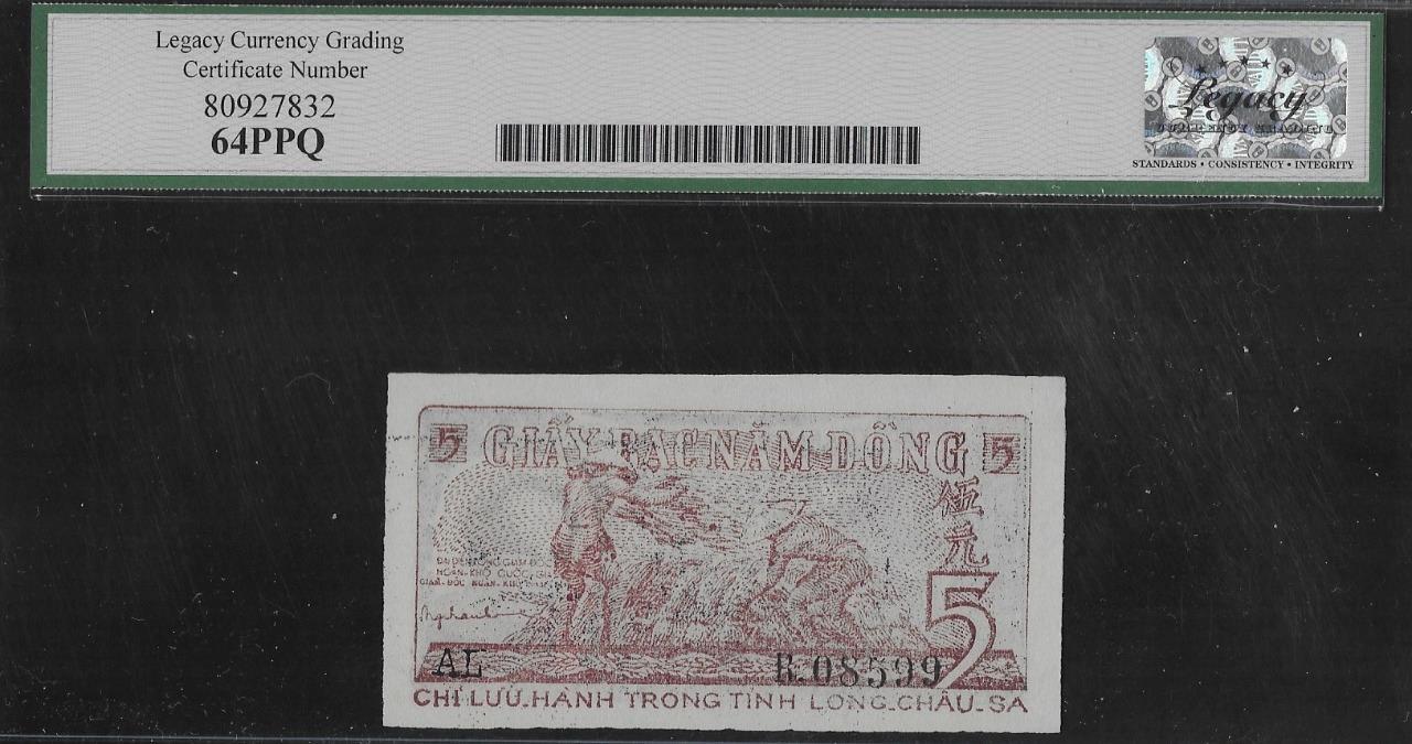 Vietnam P-19 5 Dong 1948 LCG 64 PPQ