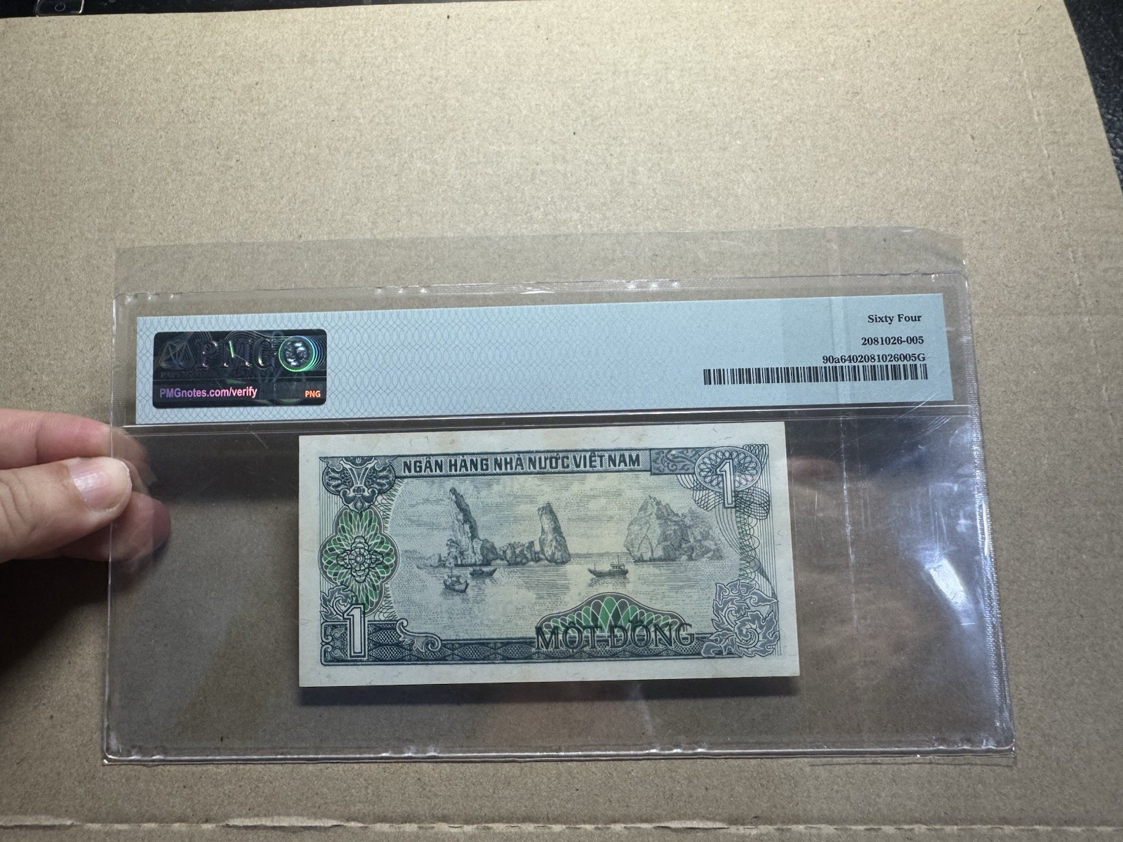 Top Pop Minor Printing Error 1 Đồng 1985 PMG-64 Very Rare_LDP.