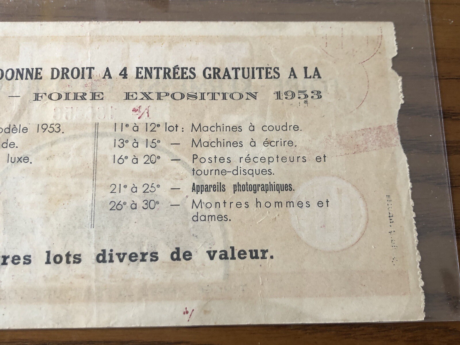 Lottery Tombola Indochine 10 Piastres 1953 Original Vintage Very Rare_LDP Shop.