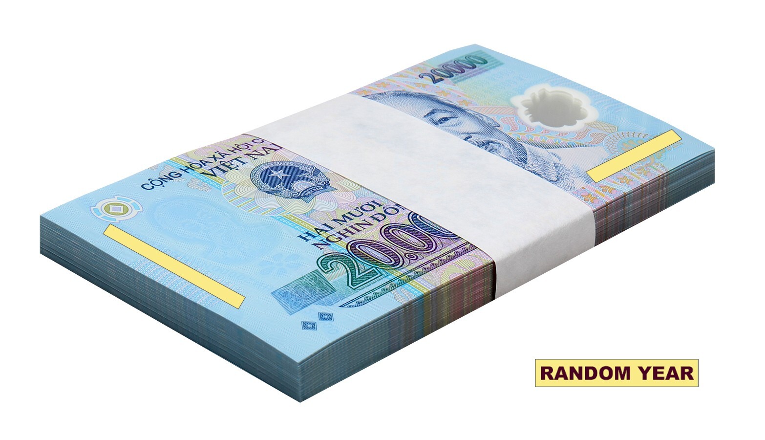 Vietnam 20000 Dong, Random Year, P-120, UNC, Polymer X 100 PCS Bundle Pack
