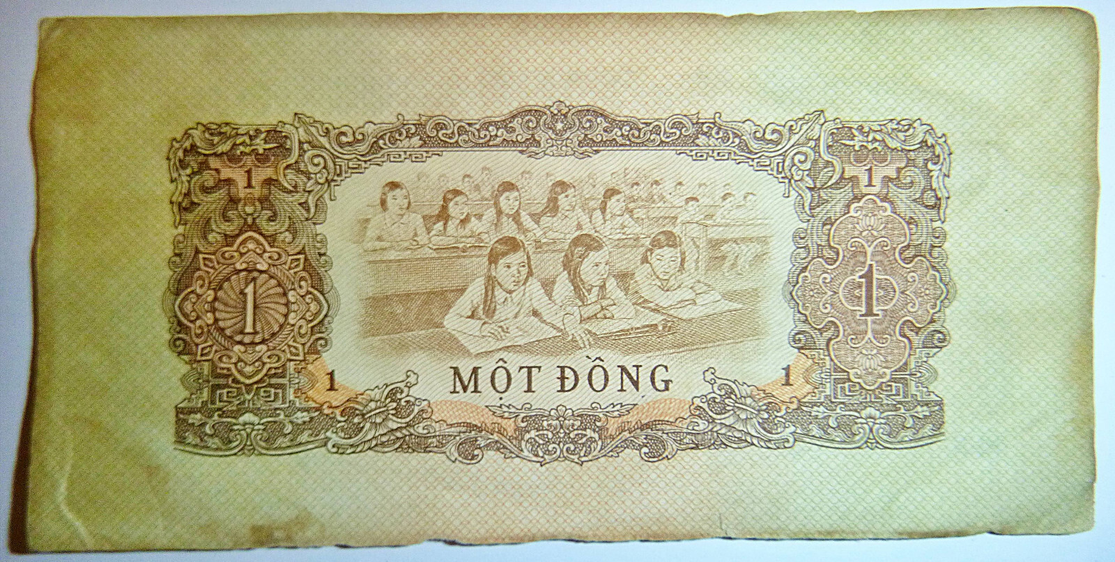 1 DONG NOTE – VC, NLF US Captured, Cambodia Invasion 1970 – Vietnam War, C.392