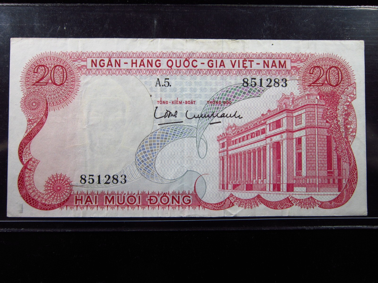 Vietnam South 20 Dong 1969 National Bank Việt-Nam World Banknotes Money h1283