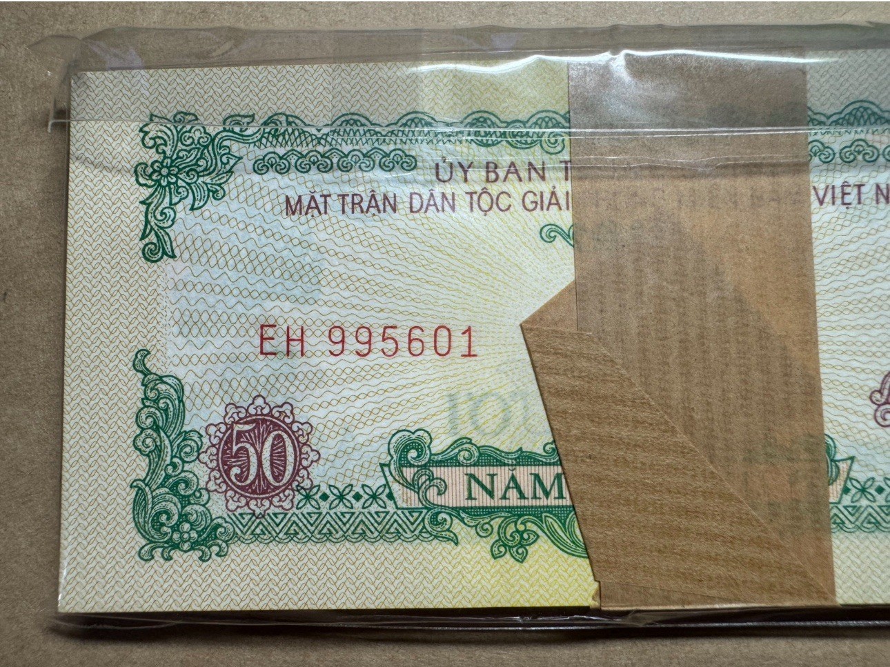 50 Xu North Viet Nam 1963 GEM UNC Bundles 100pcs Consecutive Very Rare_LDP.
