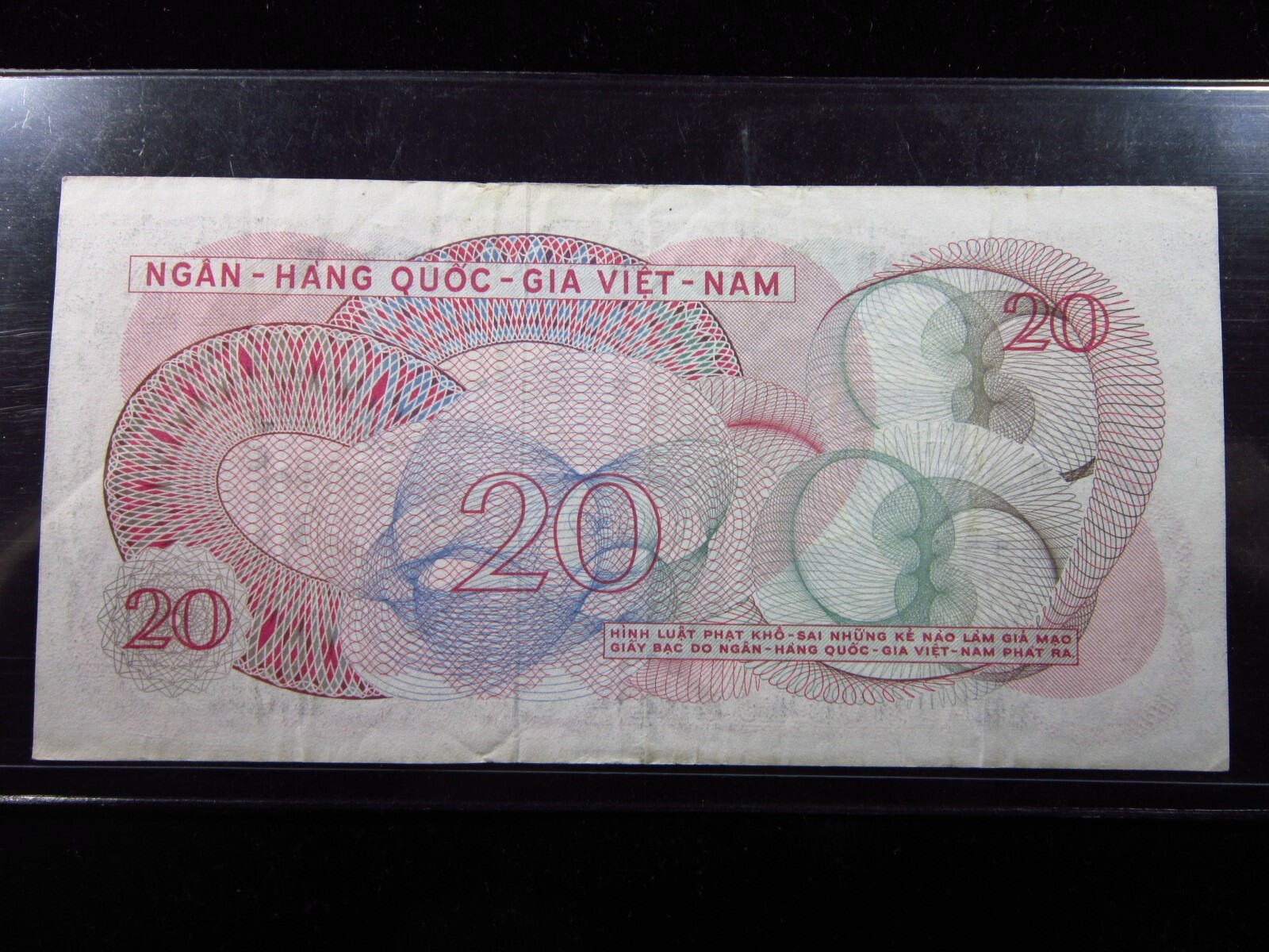 Vietnam South 20 Dong 1969 National Bank Việt-Nam World Banknotes Money h1283
