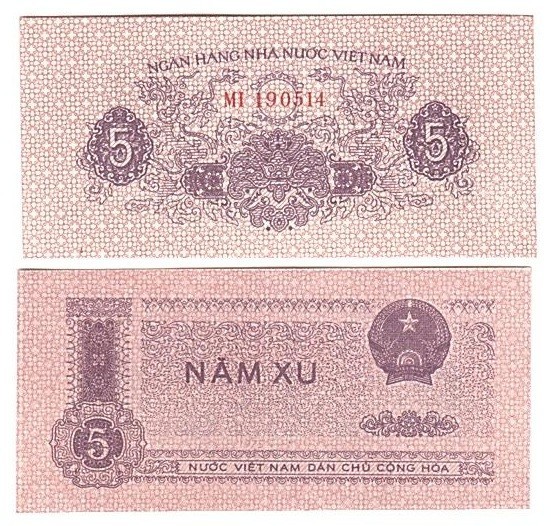 Vietnam – 5 Xu 1975 UNC P. 76 Lemberg-Zp