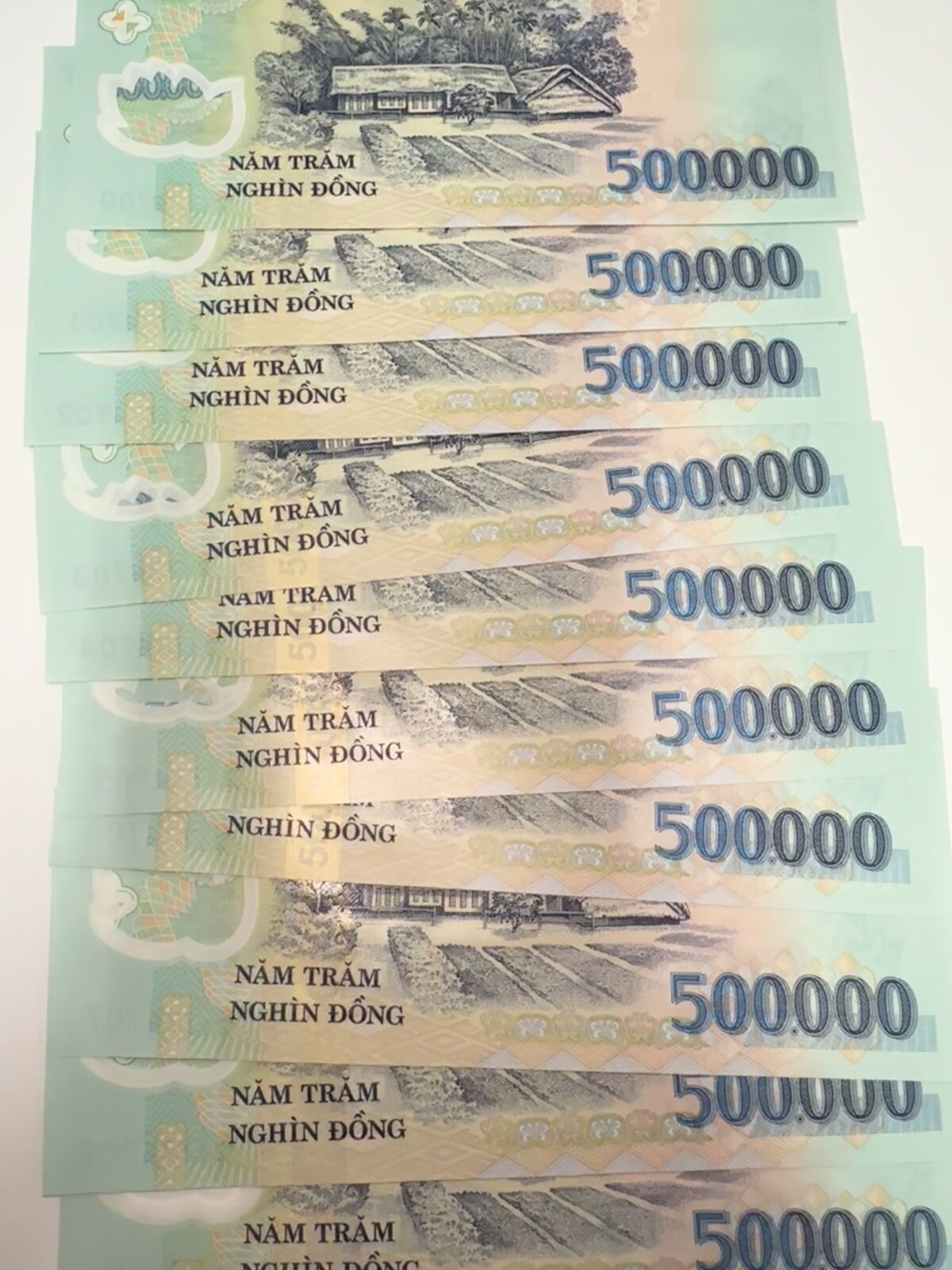 BRAND NEW 500,000 x 10 Vietnamese Dong Banknote (500K VND) Uncirculated (5 Mil)