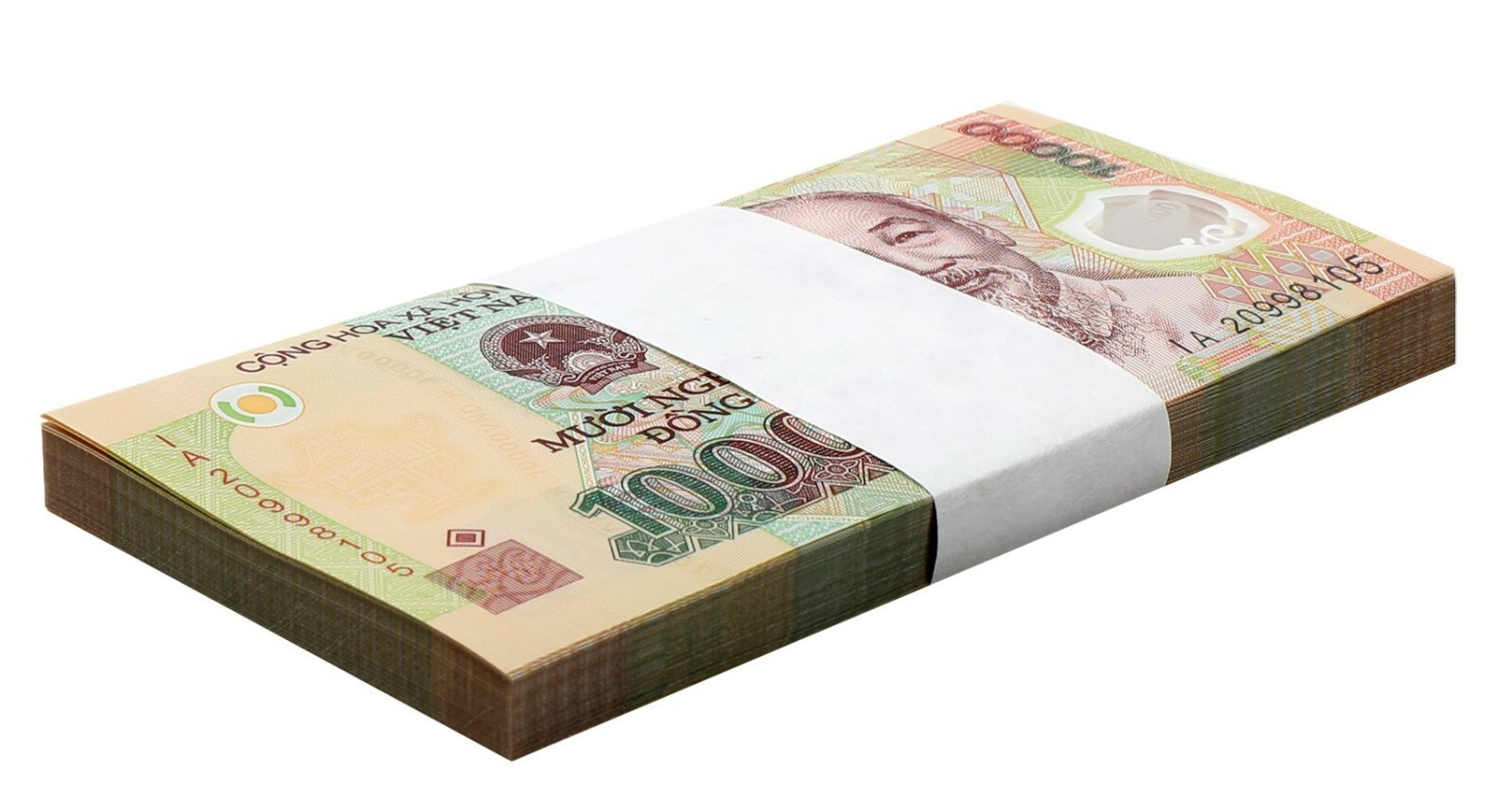 100 x Vietnam 10,000 Dong Banknote, 2020, P-119m, UNC, Polymer USA SELLER COA