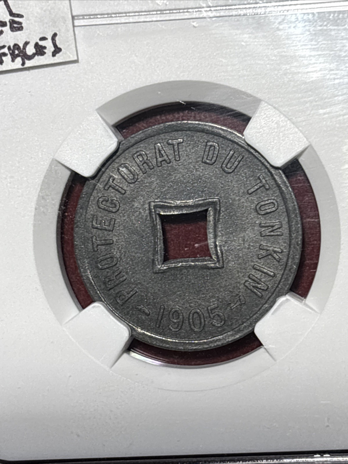 1905 Vietnam 1/600p Tonkin Ngc Ms63 Choice Spot Free Surfaces Looks Undergraded
