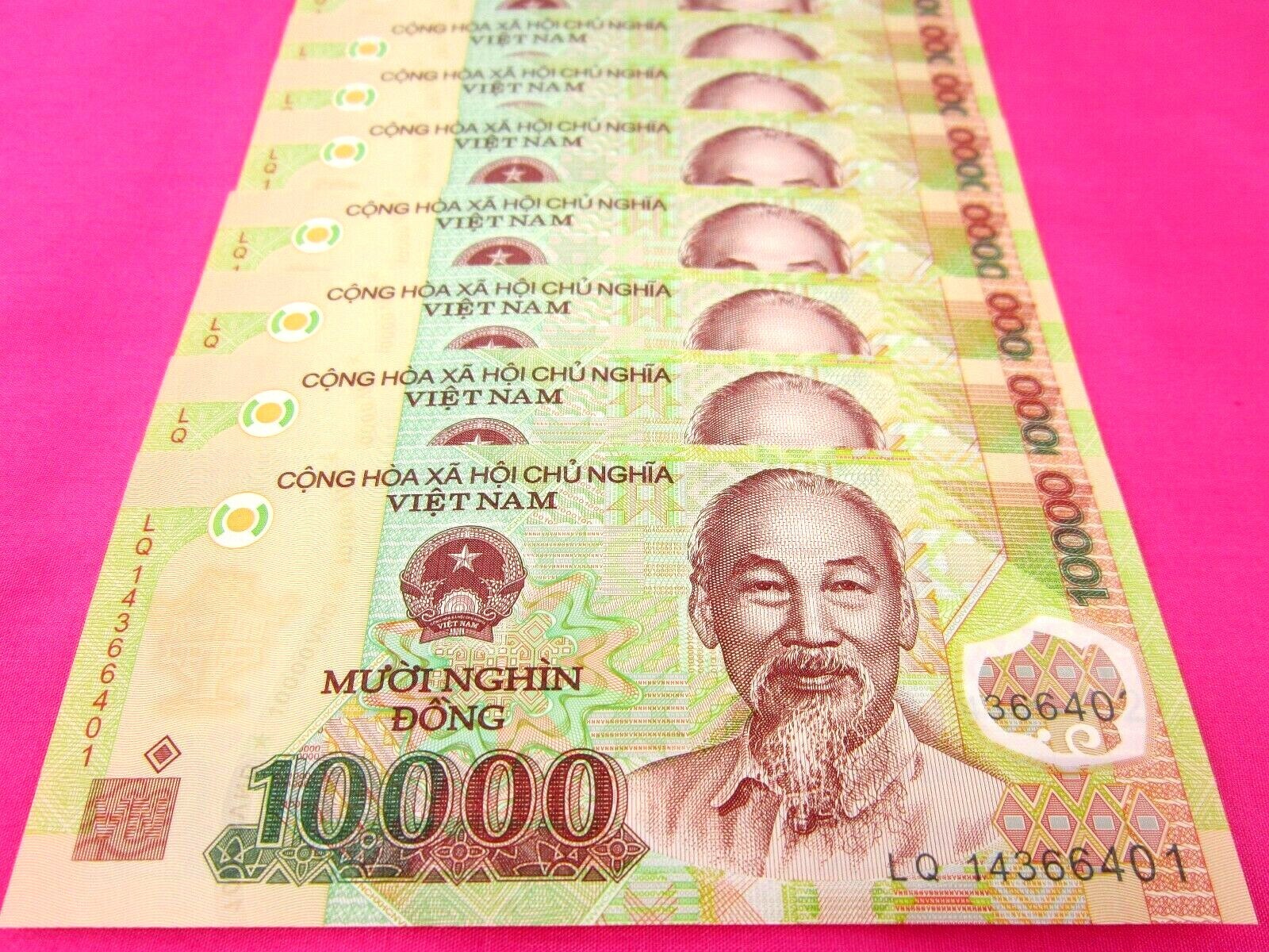 Vietnam’s Currency 5 PCS 10,000 Vietnamese Dong Each Vietnamese Money
