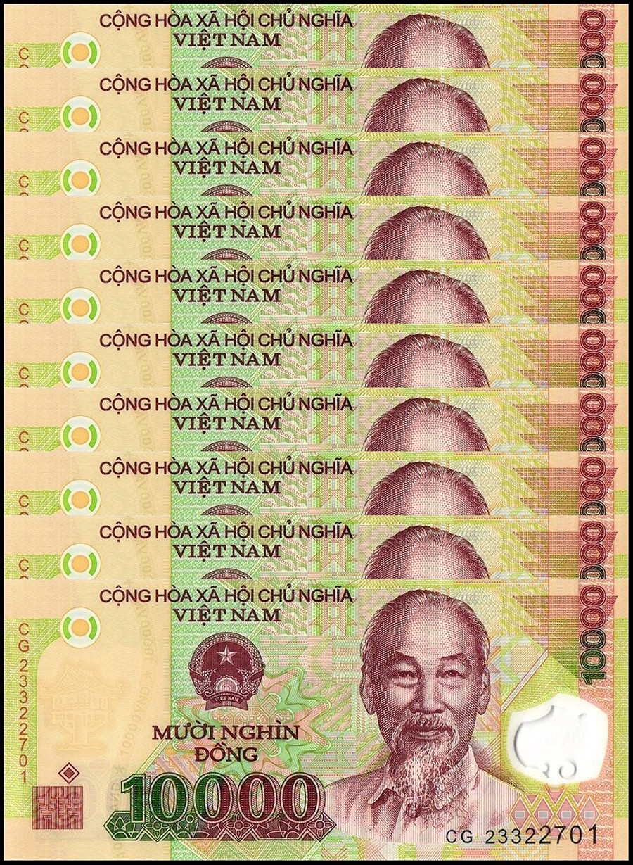 Vietnam 10000 Dong, 2023, P-119o, UNC, Polymer X 10 PCS