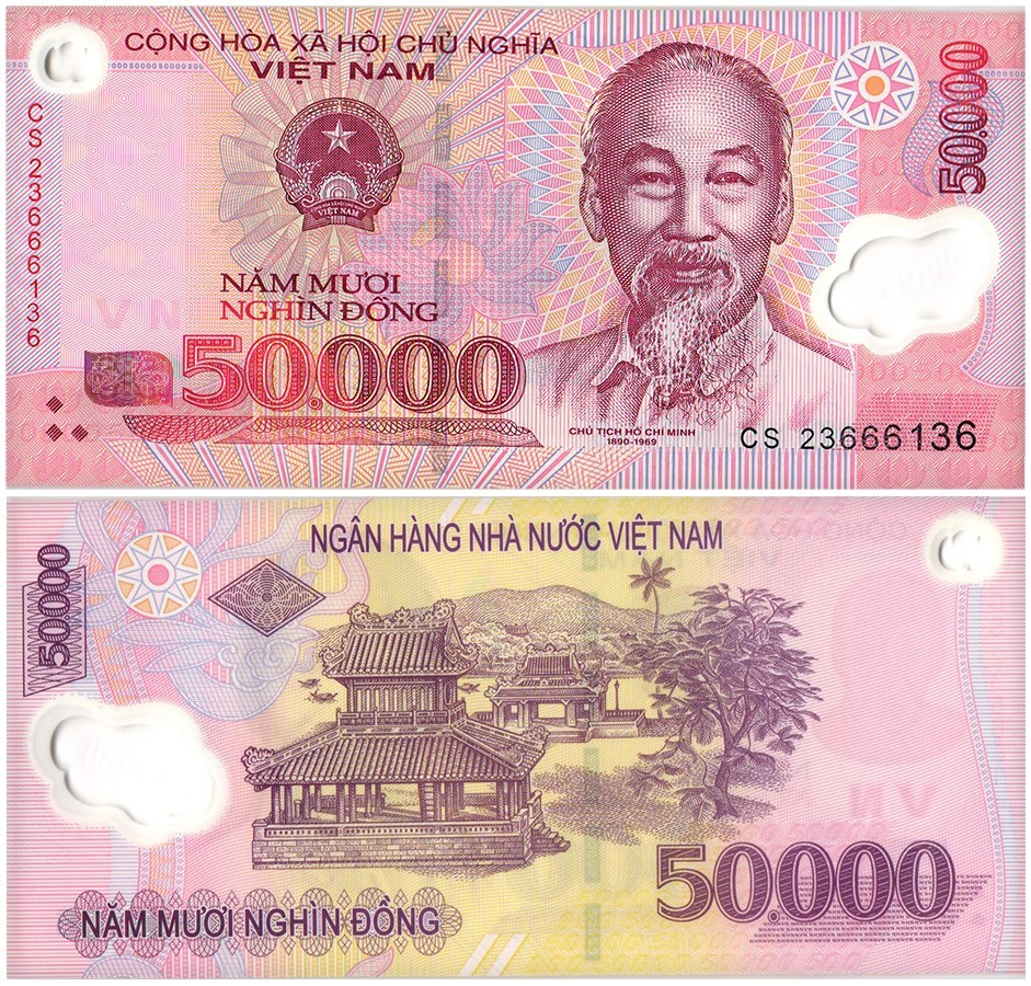 Vietnam 10000-500000 Dong 6 Pieces Set, 2003-2023, P-119n-124, UNC, Polymer