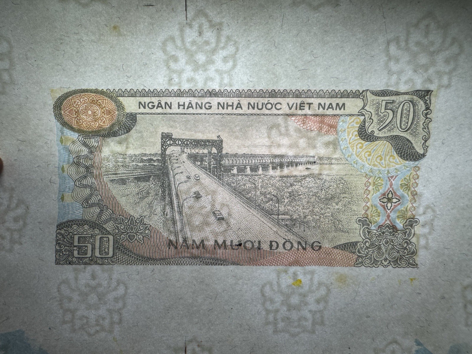 50 Dong Proof Back Uniface Banknotes Viet Nam 1985 UNC Rare_LDP Shop.