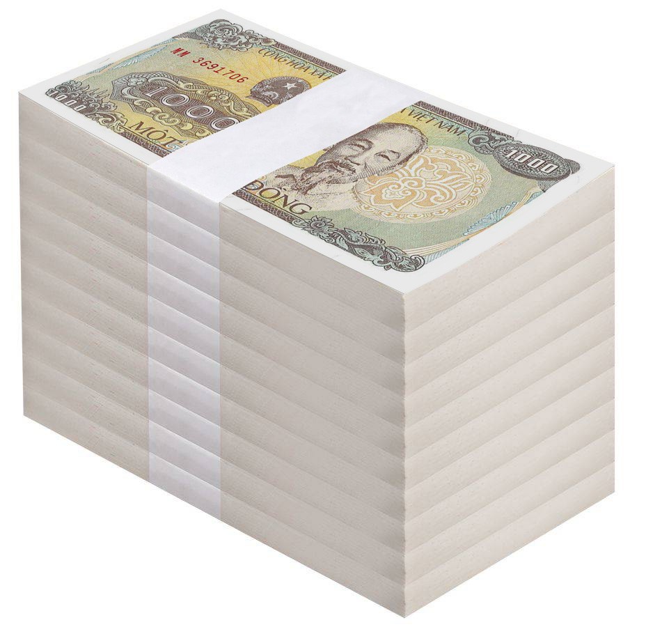 Vietnamese Currency 1000 Vietnam Dong, 1988, P-106, UNC X 1000 PCS Brick