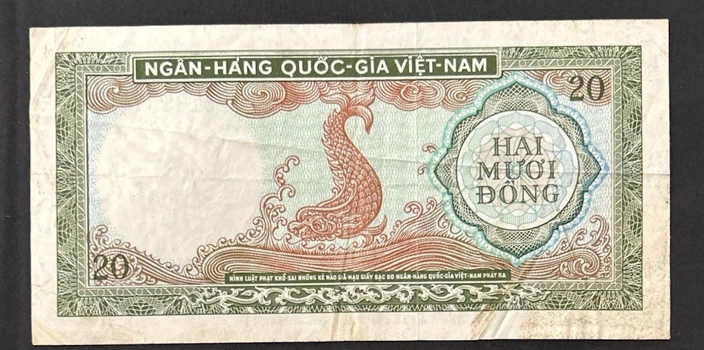 Vietnam Currency 20 Ngan-Hang Quoc-Gia Hai Muoi Dong