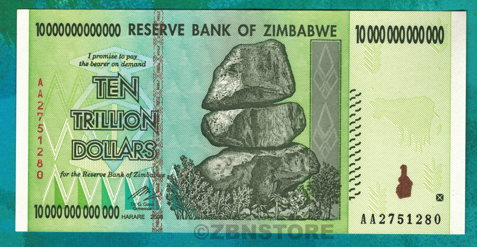 10 Trillion Zimbabwe Dollars AA 2008 + 5 x 10000 Vietnam Dong 100% Authentic COA