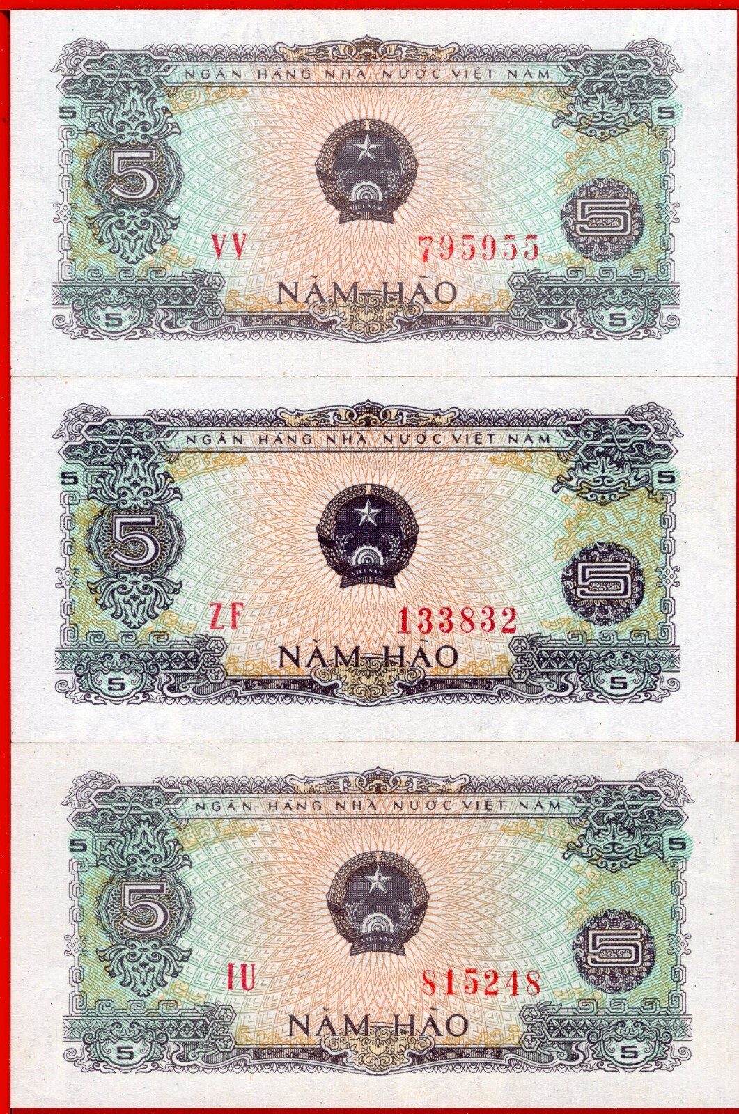 VIETNAM 5 HAO = 0,50 DONG 1976 P 79 UNC perfect free shipping from 100$