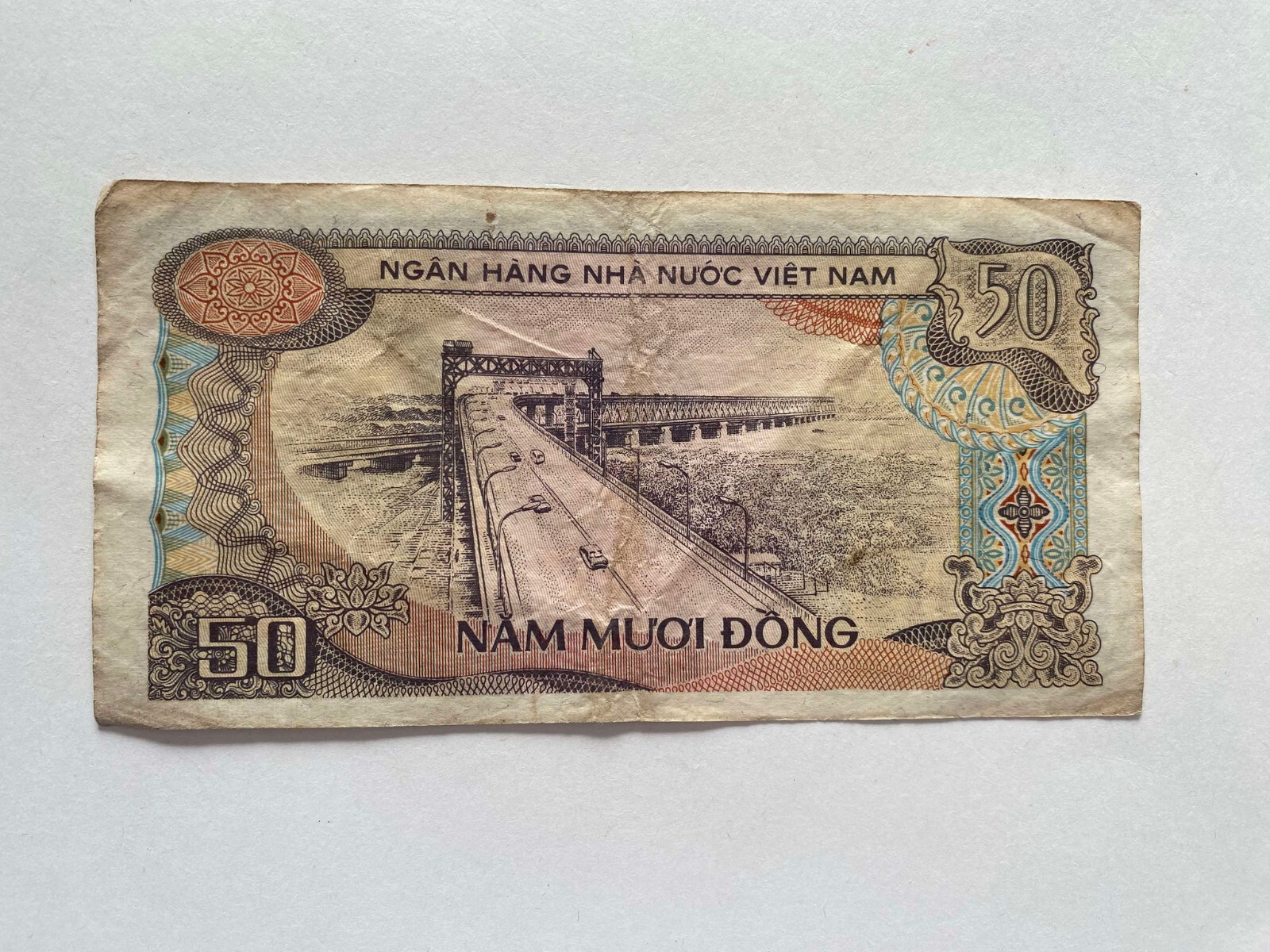 1985 Vietnam 50 Dong Note – Nam Muoi Dong YK 0391639 VIET NAM money Acceptable