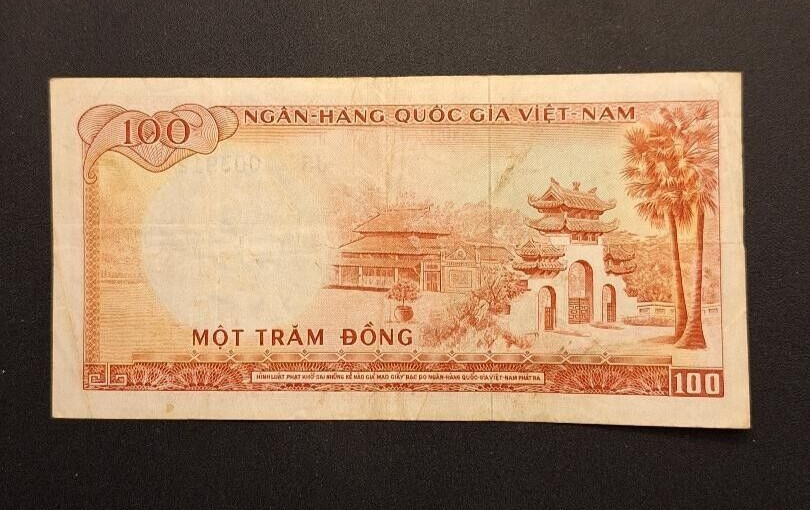 1964-66 ND South Vietnam 100 Dong Pick# 19 Circ- Low Serial # 003912 -c6024xcn