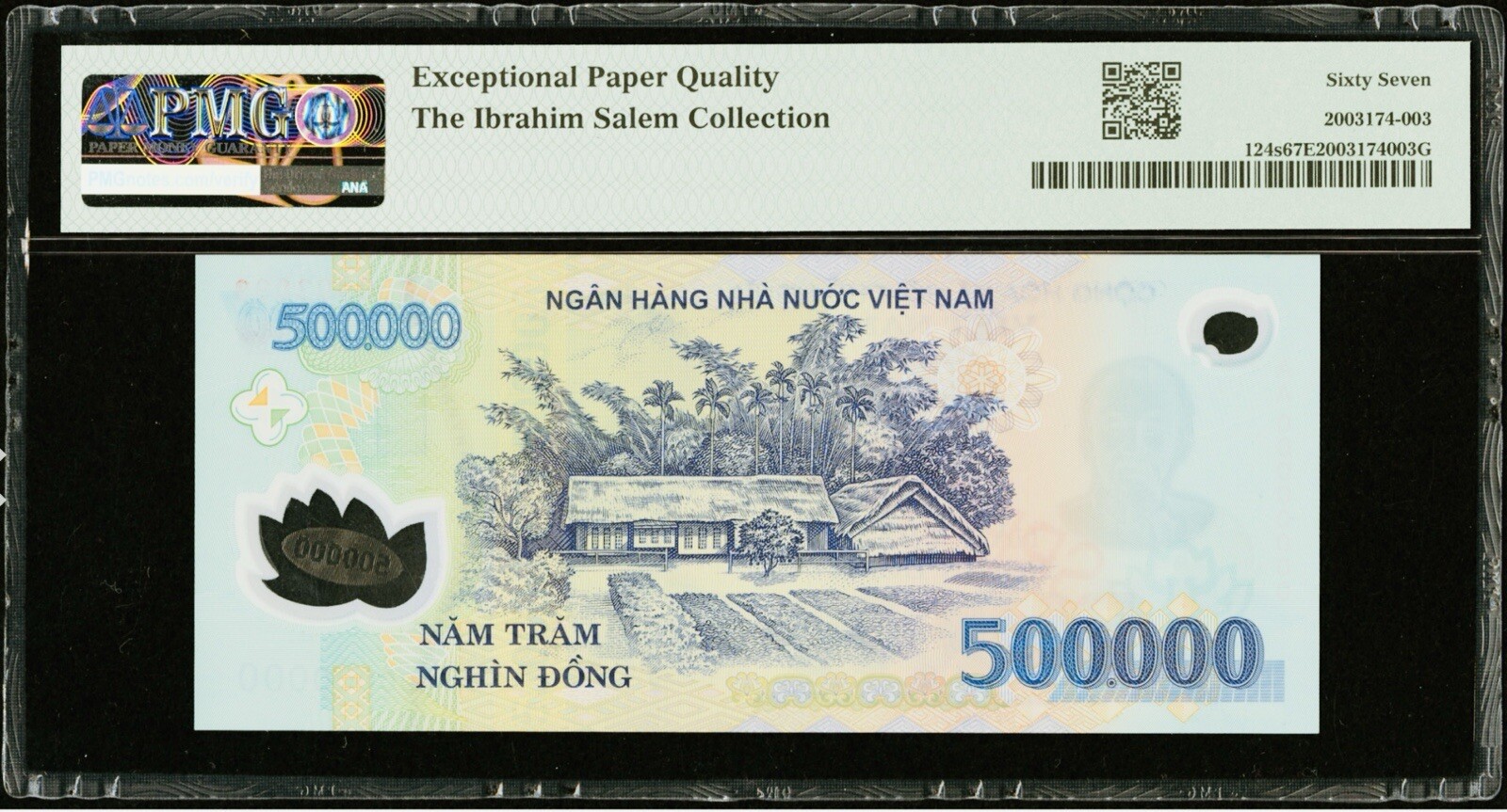500,000 Dong Vietnam State Bank Specimen PMG Superb Gem Uncirculated 67 EPQ