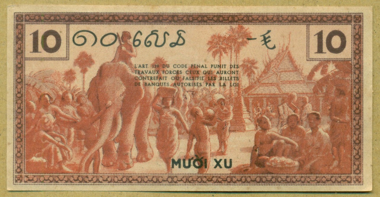 French Indochina 1939 10 Cents Henry Signature Pick 85a. High grade