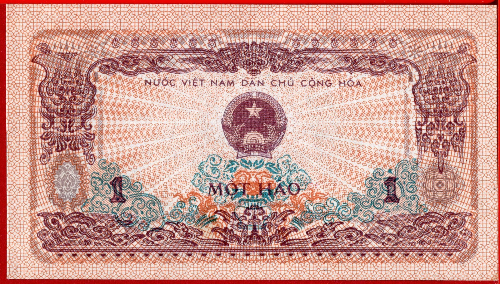NORTH VIETNAM 1 HAO = 0,10 DONG 1972 P 77a UNC free shipping from 100$