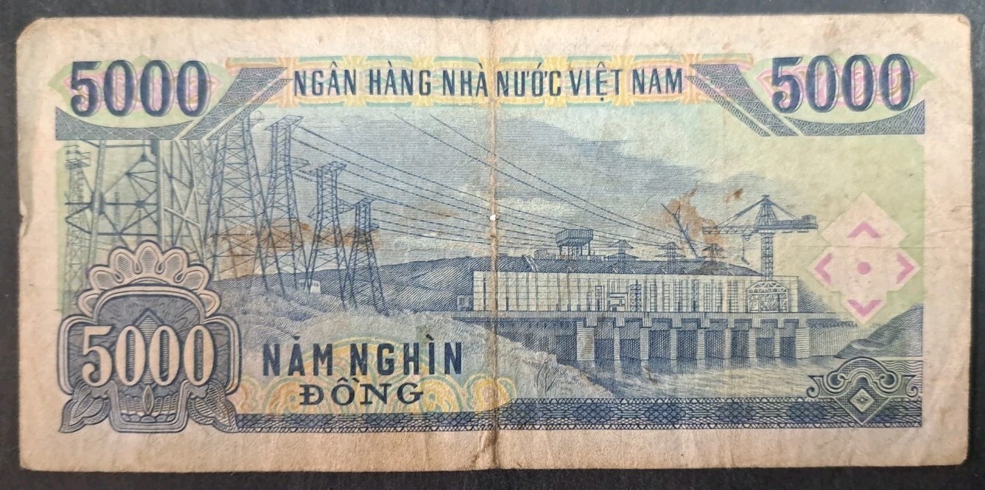 1991 Vietnam 5000 Ðong P108a, FK2704068.