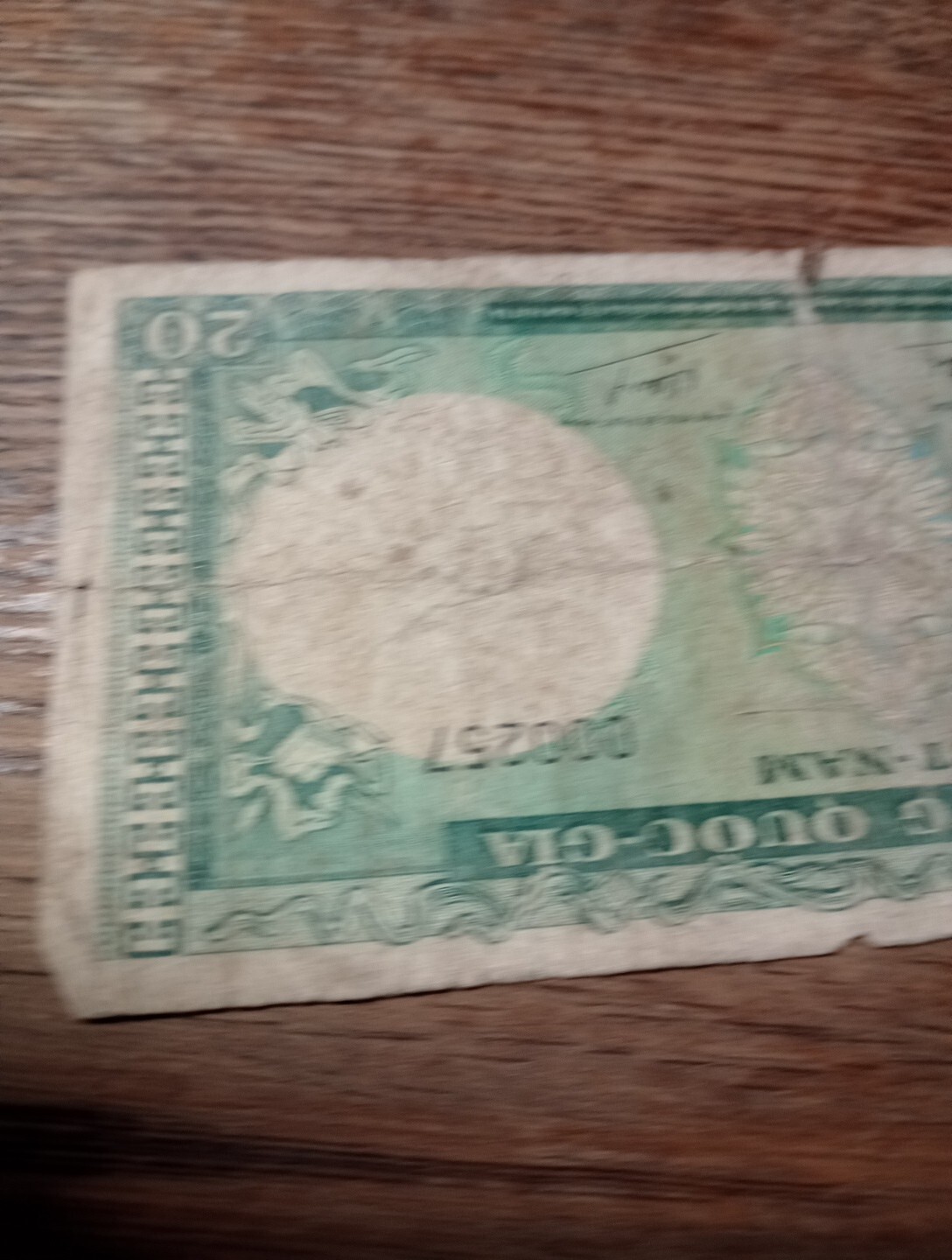 VINTAGE VIETNAM WAR ERA 1960s VIETNAM NGAN-HANG QUOC-GIA 20 HAI MUOI BONG