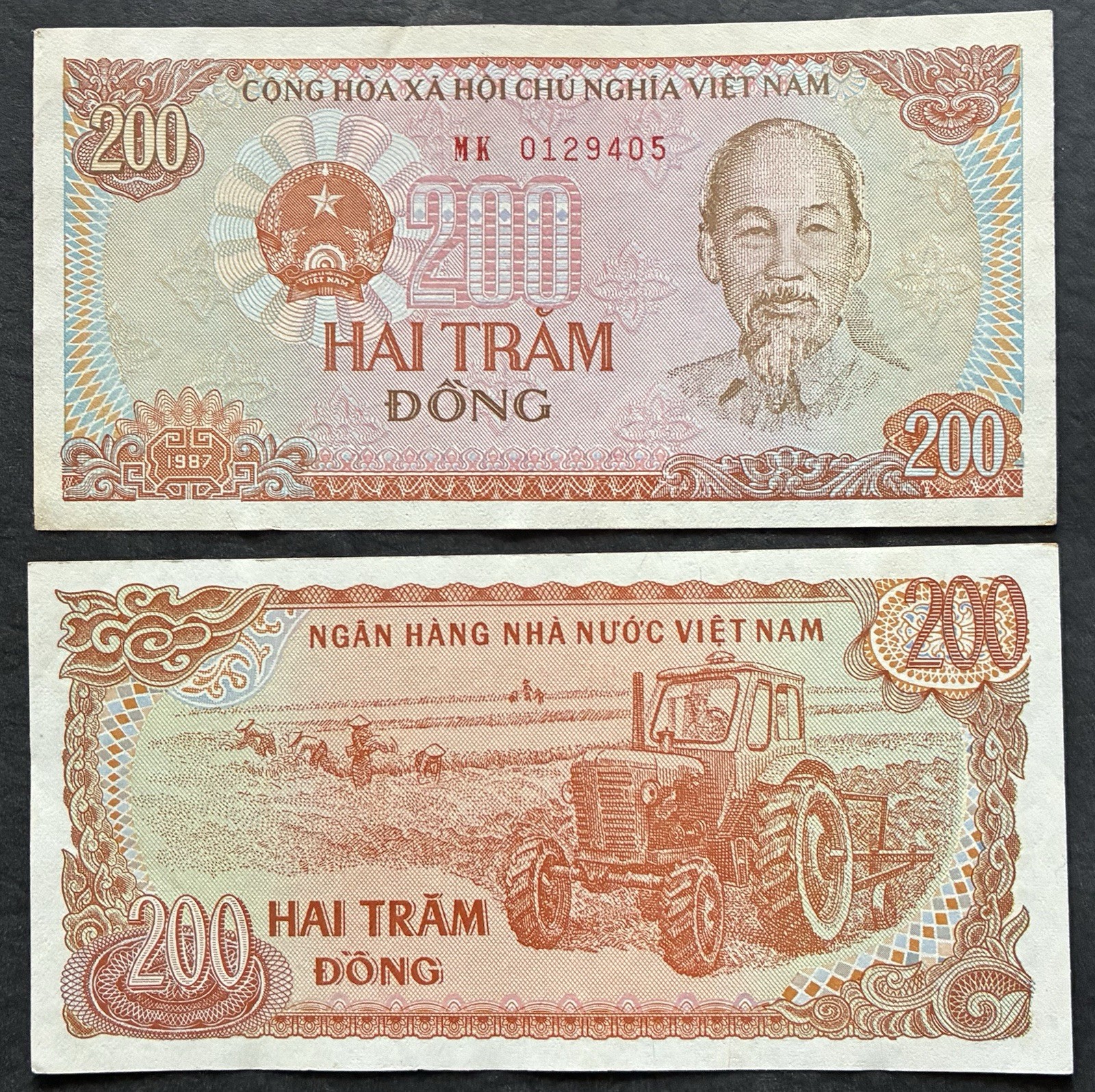 Vietnam 200 Dongs Banknote UNC Currency World Paper Money 1987 FREE SHIPPING!!!