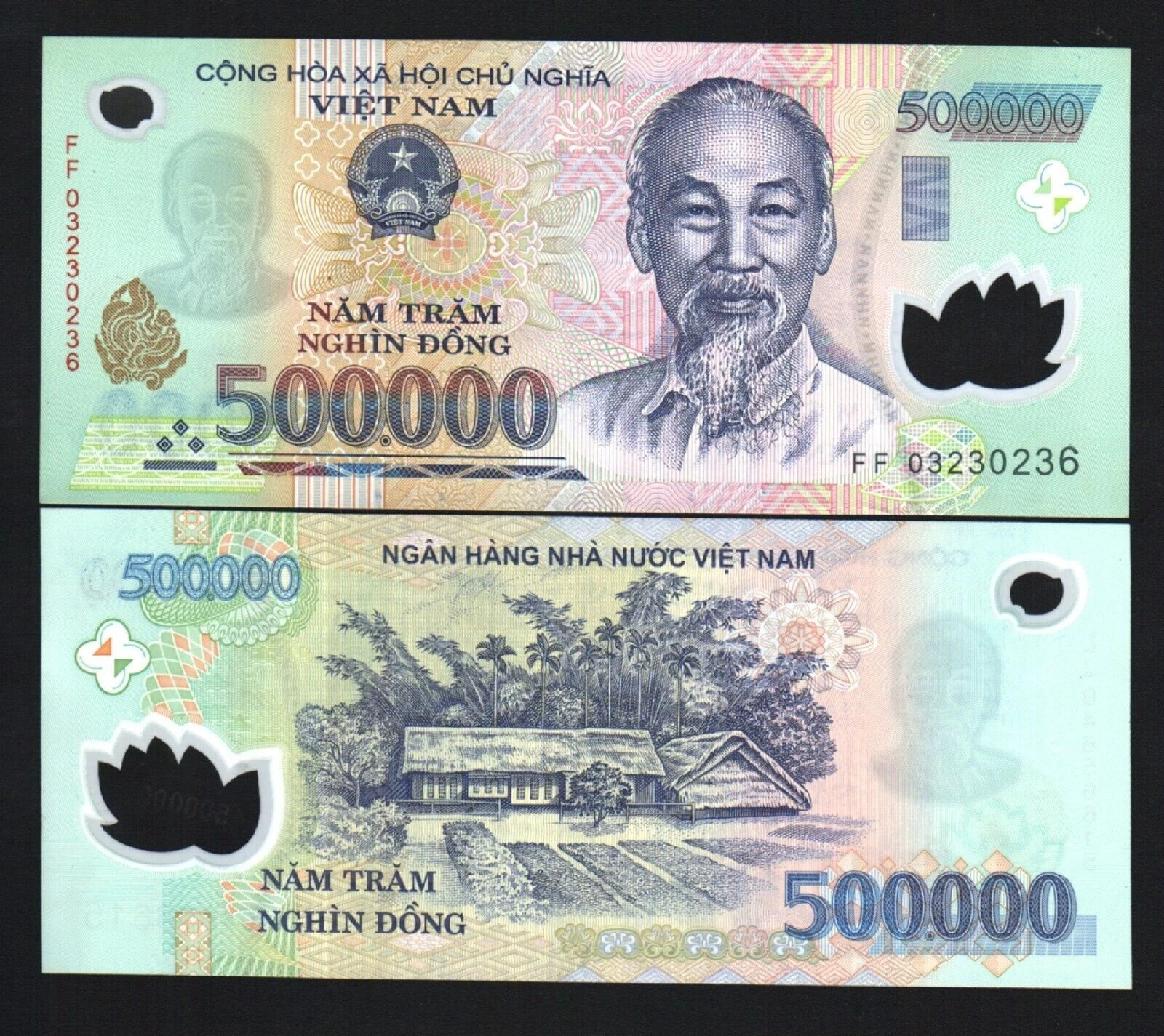 VIETNAM 500000 DONG P-124 2003 x 1 Pcs First Year POLYMER UNC 500,000 BANKNOTE