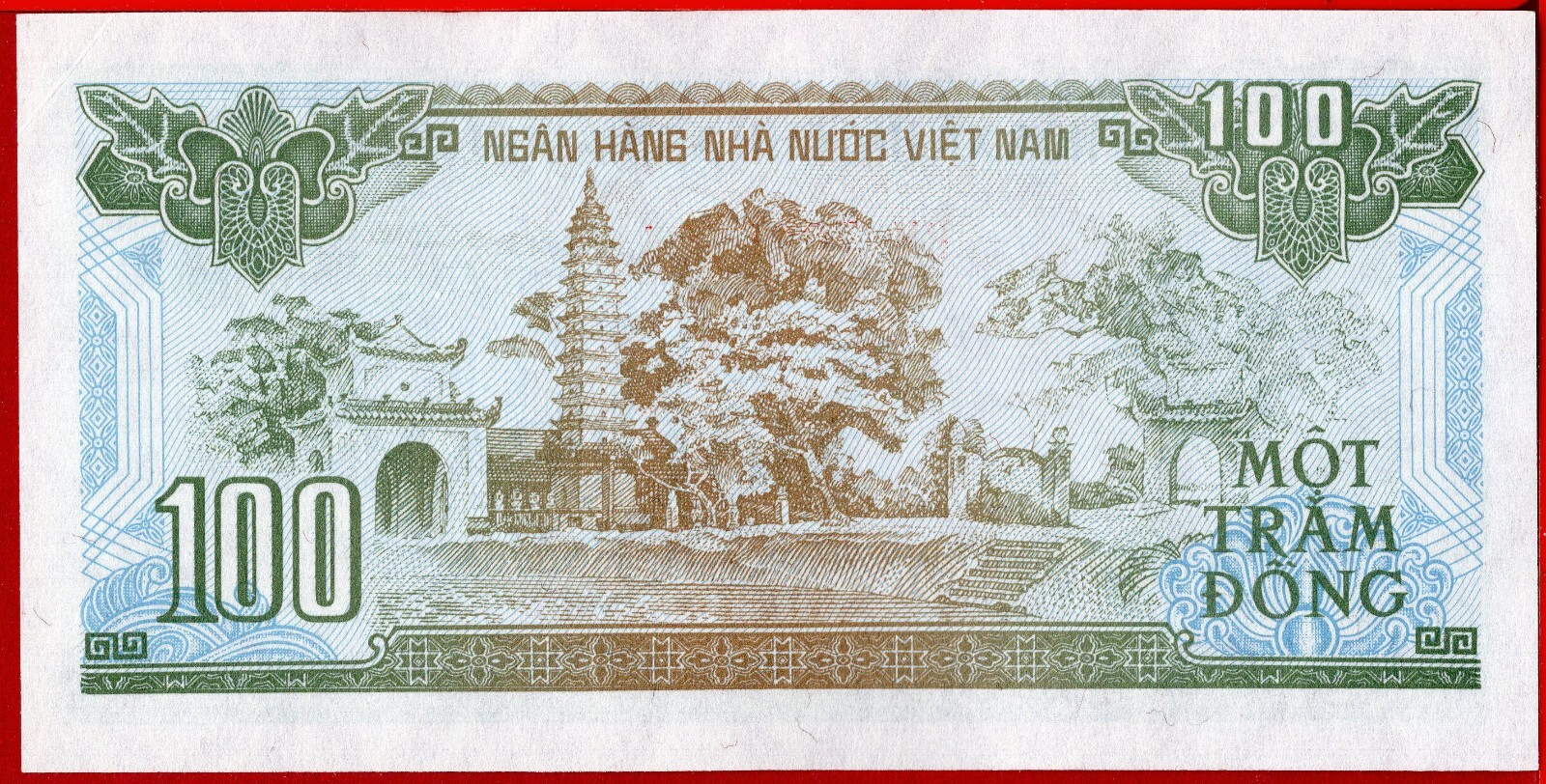 VIETNAM 100 DONG 1991 Small serial P 105a AU/UNC free shipping from 100$