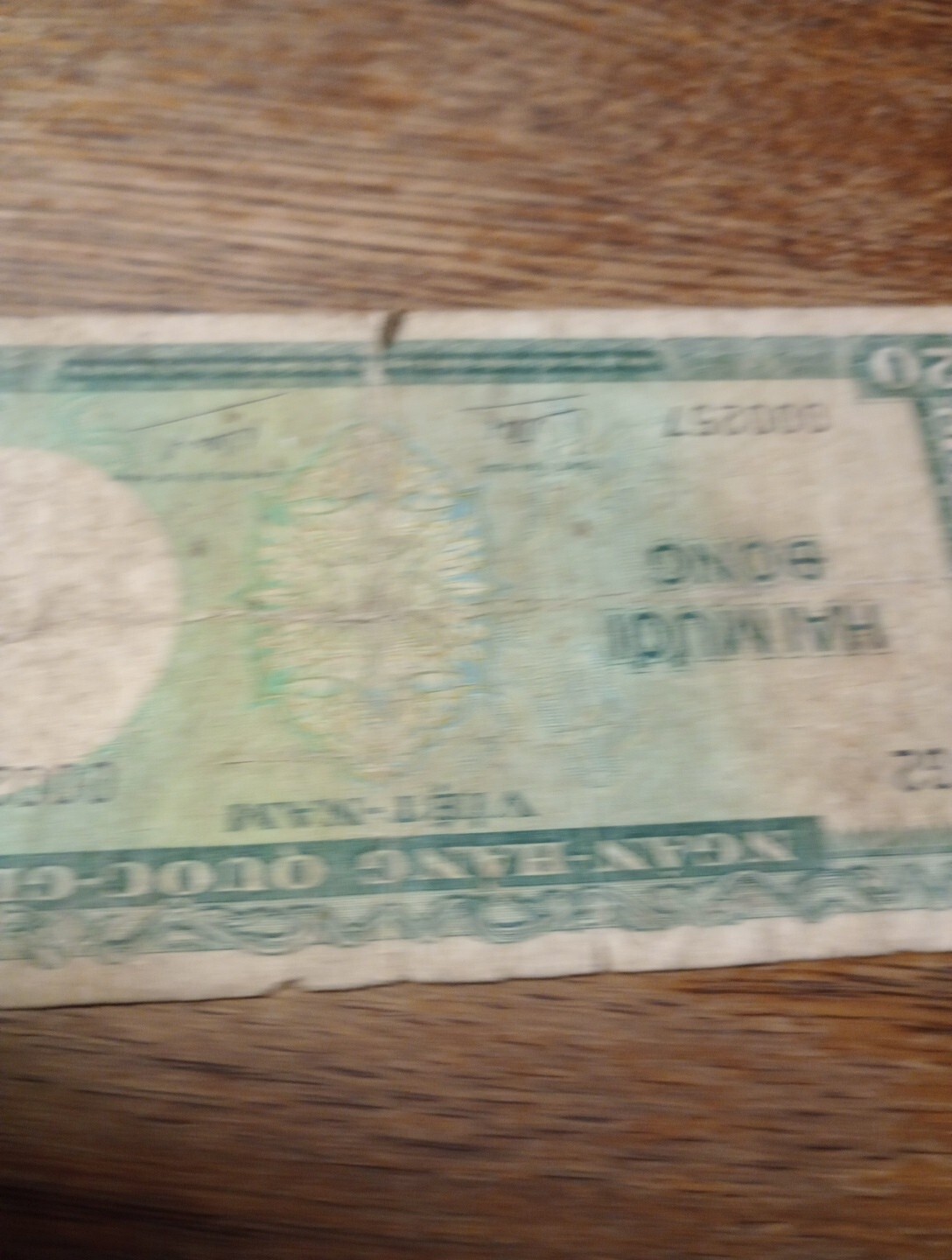 VINTAGE VIETNAM WAR ERA 1960s VIETNAM NGAN-HANG QUOC-GIA 20 HAI MUOI BONG