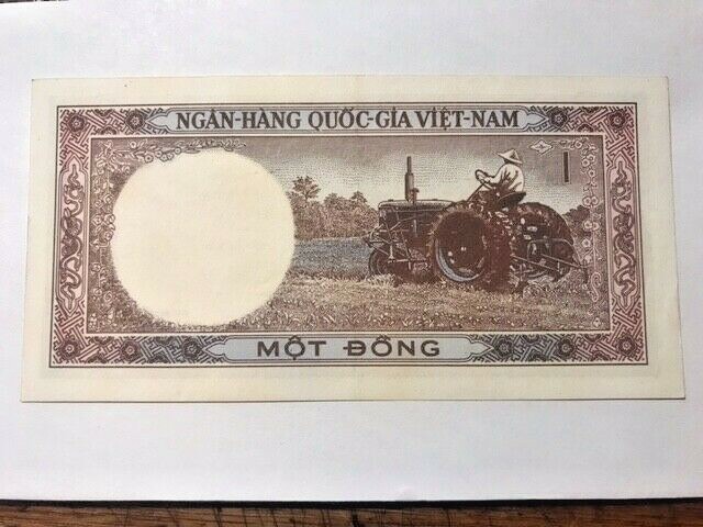 1964 South Vietnam 1 Dong Banknote 494211 P-15a CU #16823