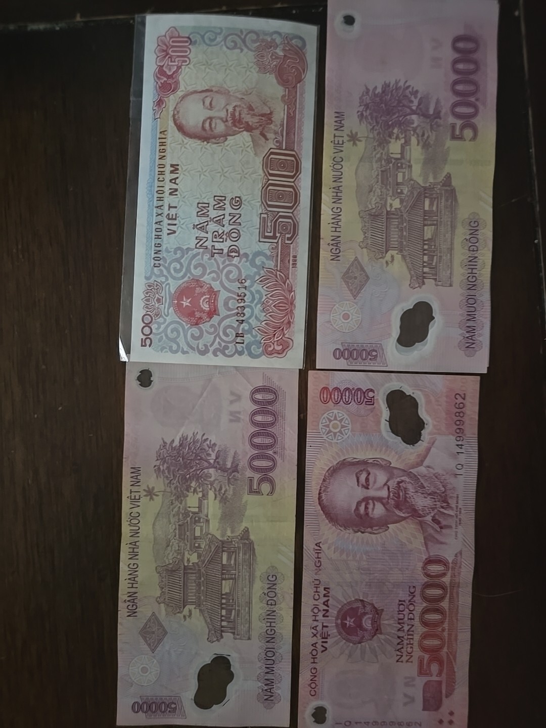 Vietnam Set of 500,000 Dong (100 Mill DONG/Various Years ) Zimbabwe Polymers
