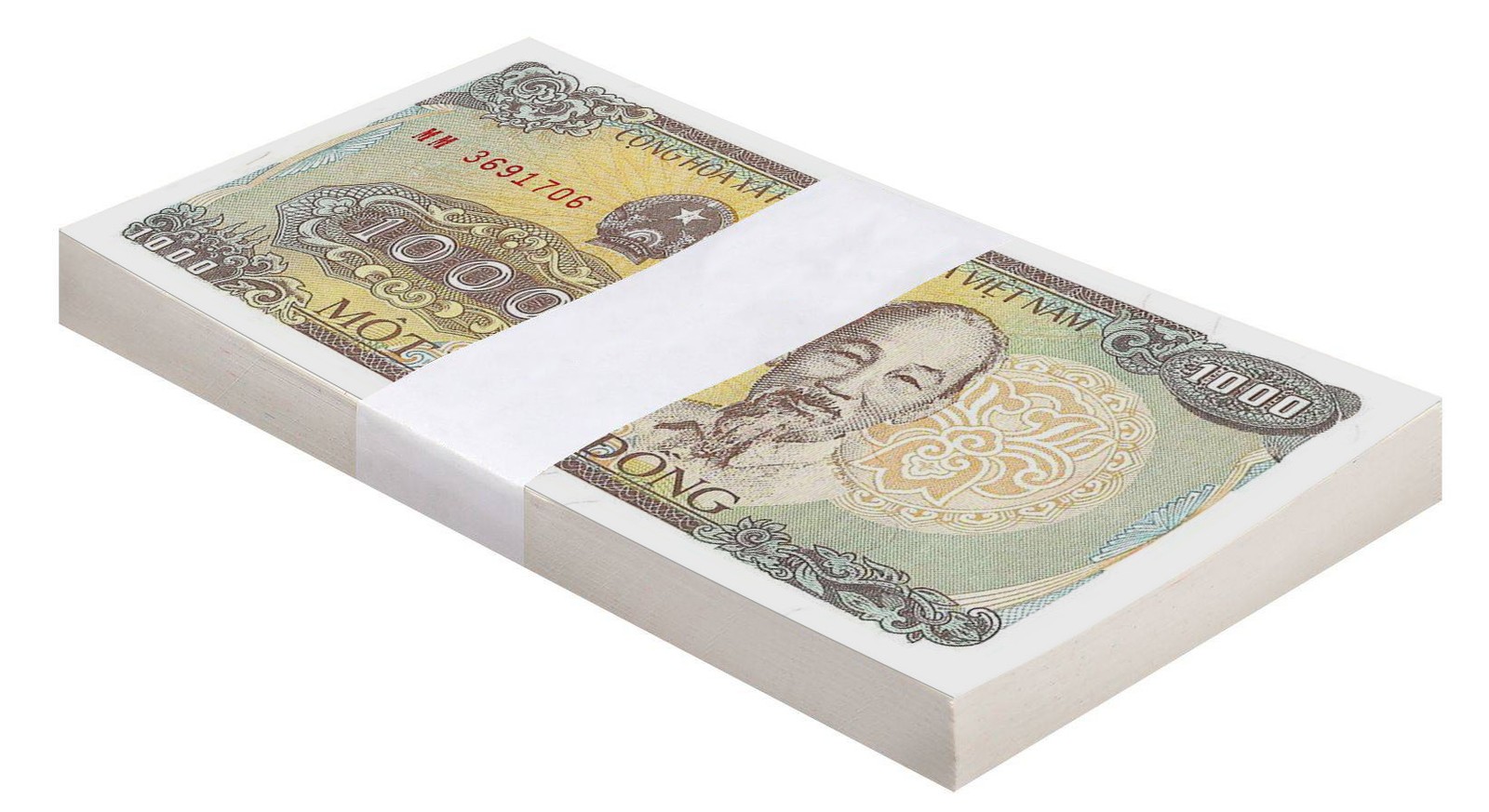 Vietnamese Currency 1000 Vietnam Dong, 1988, P-106, UNC X 100 PCS Bundle Pack