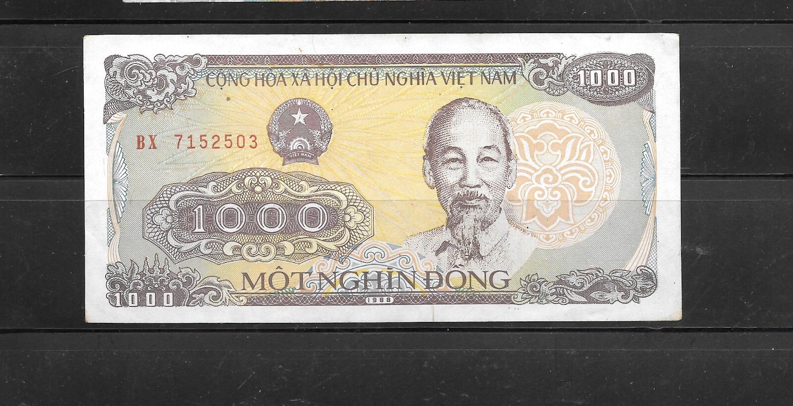 VIETNAM #106A 1988 VF CIRCULATED OLD 1000 DONG BANKNOTE PAPER MONEY CURRENCY