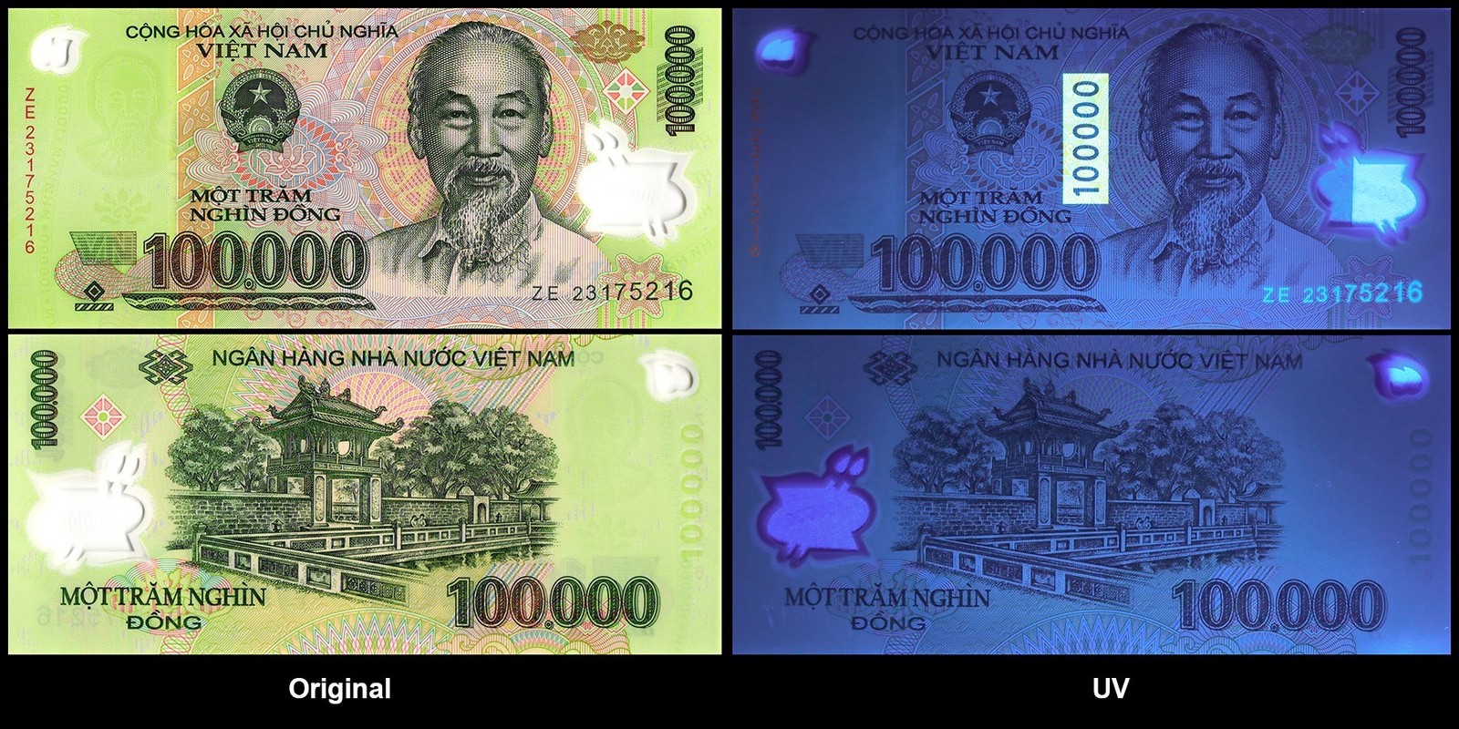 Vietnam 100000 Dong, Random Year, P-122, UNC Polymer X 100 PCS Bundle Pack