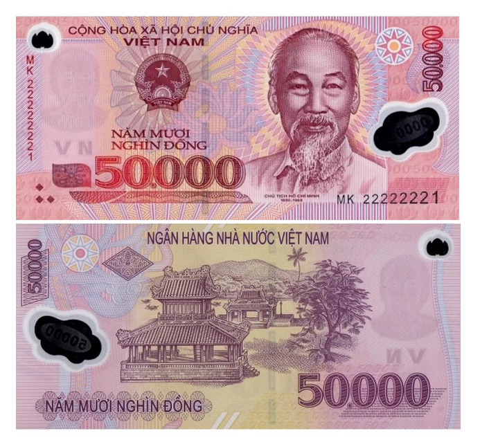 2003-2024 Vietnam 50000 Dong POLYMER P 121 NEW UNC Banknote