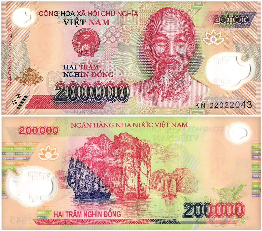 Vietnam 10000-500000 Dong 6 Pieces Set, 2003-2023, P-119n-124, UNC, Polymer