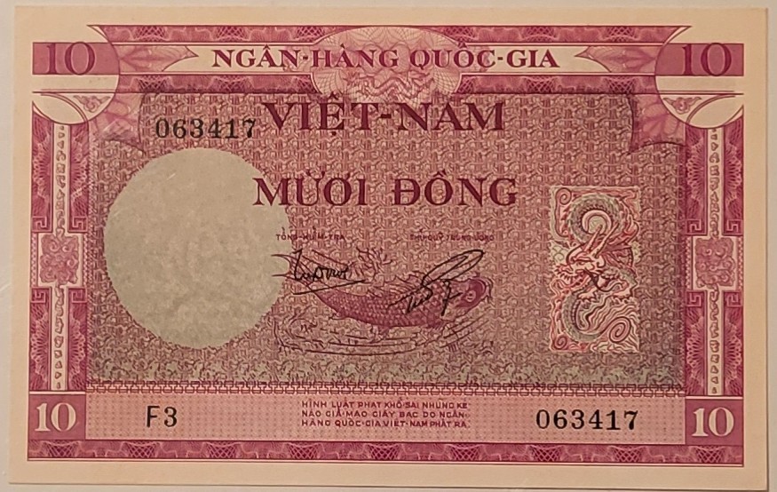 Vietnam 1955 10 Dong Bank Note Gem New 65 PPQ PCGS Currency